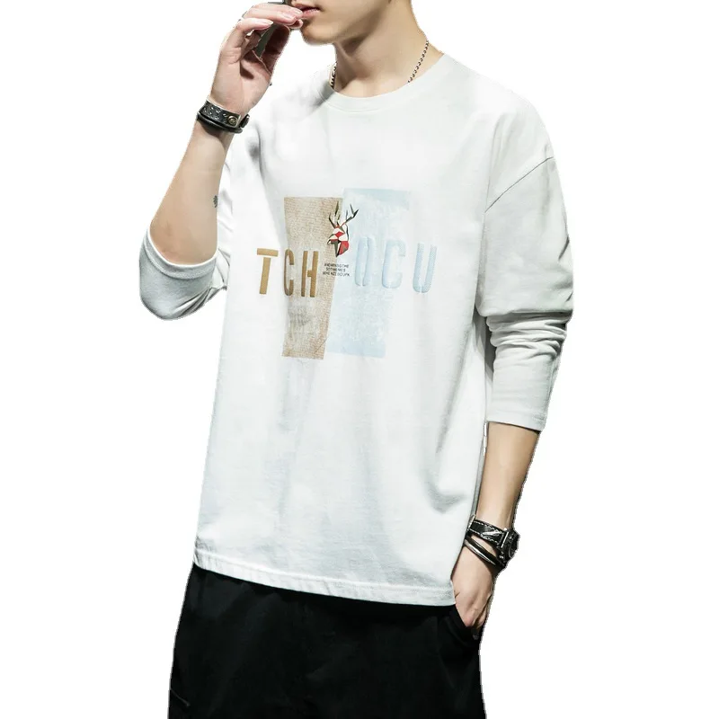 2021 new long-sleeved t-shirt men's printing casual bottoming shirt Korean style trend loose cotton top
2021 new long-sleeved t-shirt men's printing casual bottoming shirt Korean style trend loose cotton top