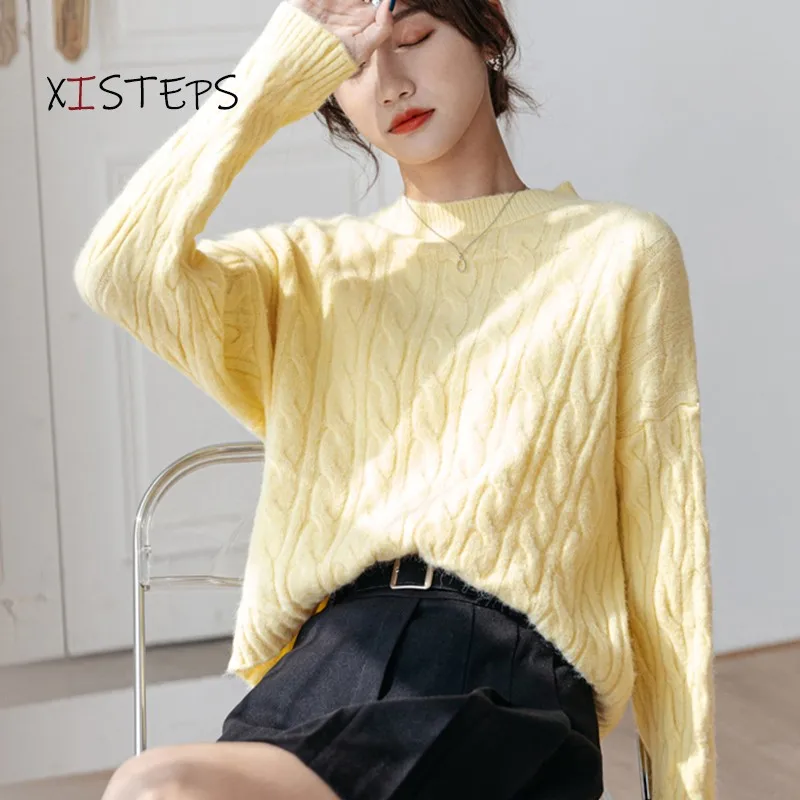 Утепленные зимние свободные свитера, женские повседневные Пуловеры 2021, желтые, бежевые Мягкие вязаные женские топы, Одежда большого размер...
Утепленные зимние свободные свитера, женские повседневные Пуловеры 2021, желтые, бежевые Мягкие вязаные женские топы, Одежда большого размер...