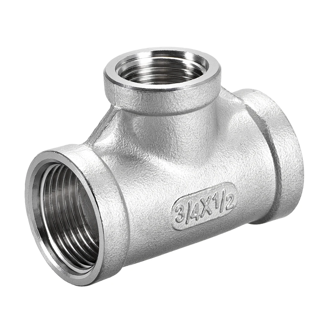 uxcell Stainless Steel 304 Cast Pipe Fitting 3/4 BSPT x 1/2 BSPT x 3/4 BSPT Female Tee Shaped Connector Coupler
uxcell Stainless Steel 304 Cast Pipe Fitting 3/4 BSPT x 1/2 BSPT x 3/4 BSPT Female Tee Shaped Connector Coupler
