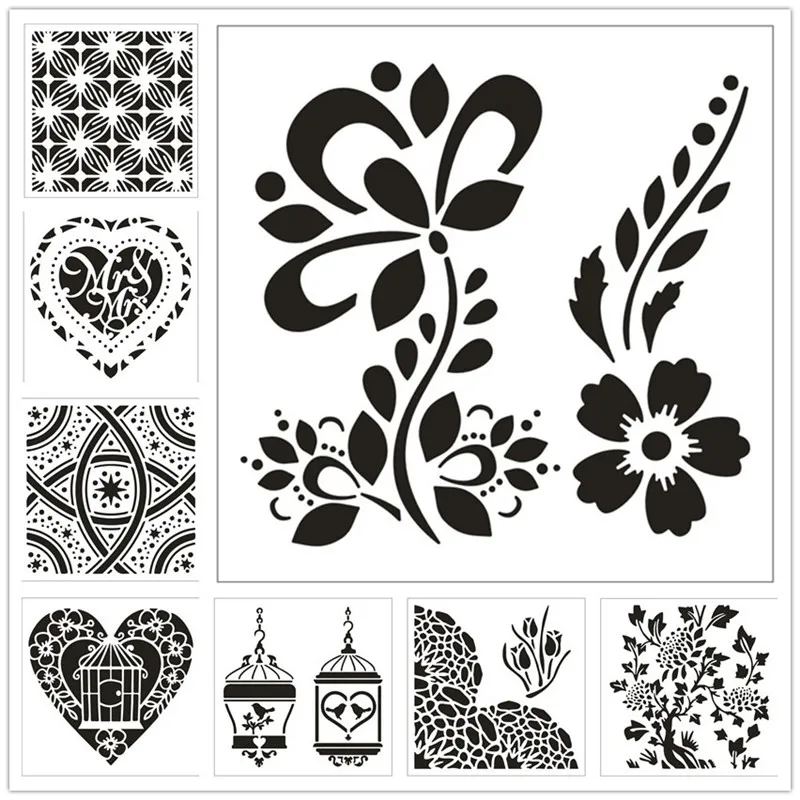 Love Birdcage Scrapbooking Manual Painting Template Hollow Spray Masked Version Spray Pattern Drawing Hollow Template Lace Ruler
Love Birdcage Scrapbooking Manual Painting Template Hollow Spray Masked Version Spray Pattern Drawing Hollow Template Lace Ruler