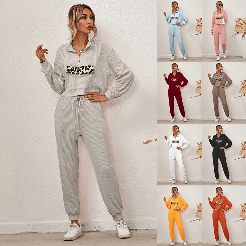 Women's Pajamas Fashion Leopard Print Stand Collar Long Sleeve Sleepwear Casual Loose Female Homewear Two Piece Home Clothes New
Women's Pajamas Fashion Leopard Print Stand Collar Long Sleeve Sleepwear Casual Loose Female Homewear Two Piece Home Clothes New