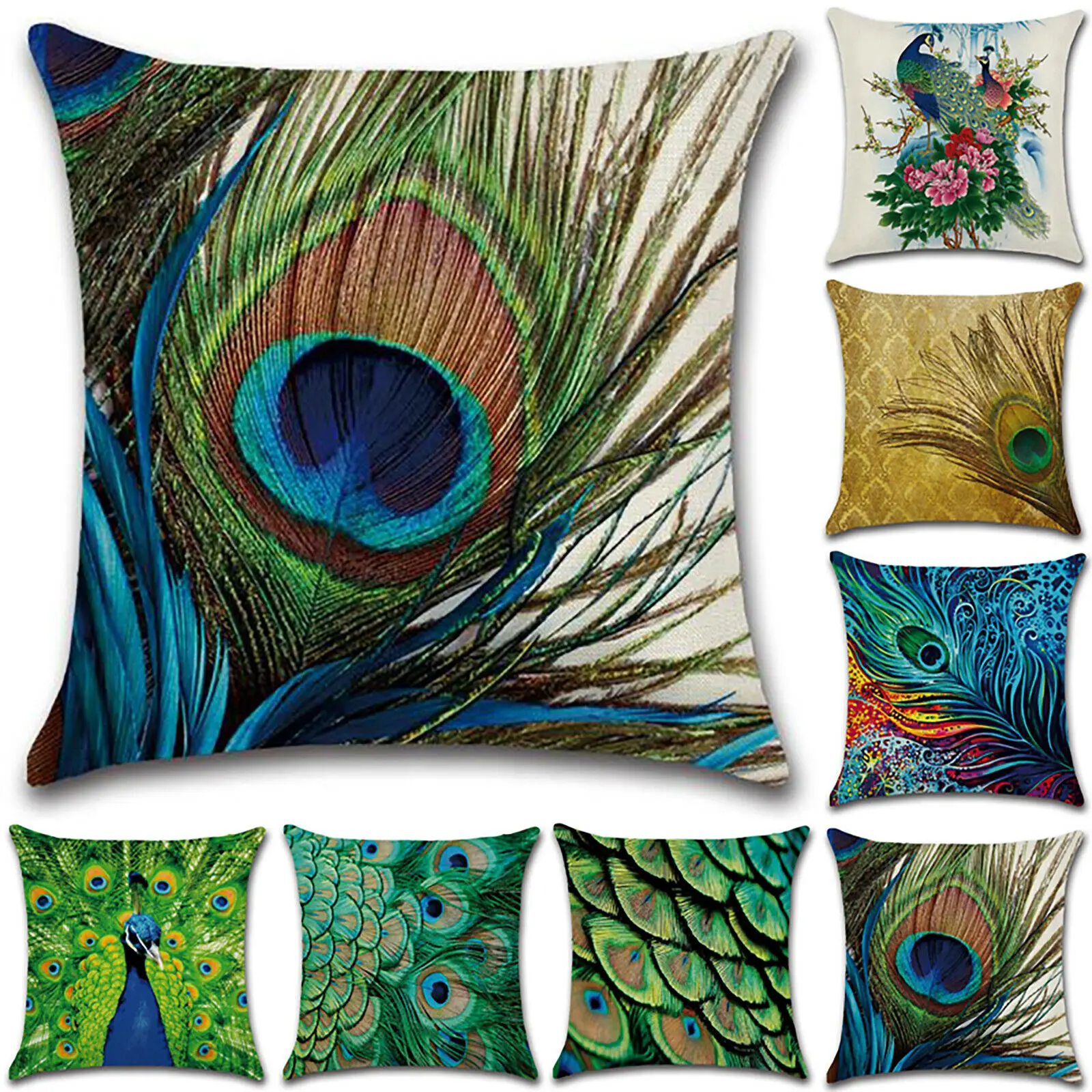 Peacock Printed Square Cushion Cover Pillow Case Waist Throw Pillowcovers For Sofa Car Seat Home Livingroom Decoration 45*45cm
Peacock Printed Square Cushion Cover Pillow Case Waist Throw Pillowcovers For Sofa Car Seat Home Livingroom Decoration 45*45cm
