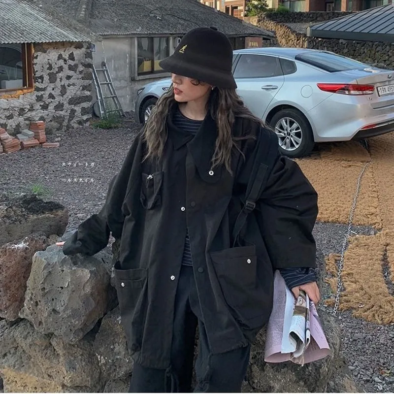 New Spring Tooling Women Unisex Loose Jacket Student BF Harajuku Coat Oversize Jacket Female Basic Coats
New Spring Tooling Women Unisex Loose Jacket Student BF Harajuku Coat Oversize Jacket Female Basic Coats