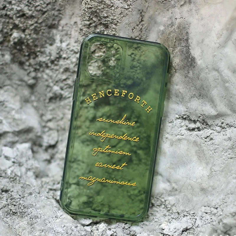Fashion Emerald Green Premium Letter Clear Phone Cases for iPhone 12 Pro Max 11 Pro Max X XS XR 7 8 Plus 12mini Soft TPU Cover
Fashion Emerald Green Premium Letter Clear Phone Cases for iPhone 12 Pro Max 11 Pro Max X XS XR 7 8 Plus 12mini Soft TPU Cover