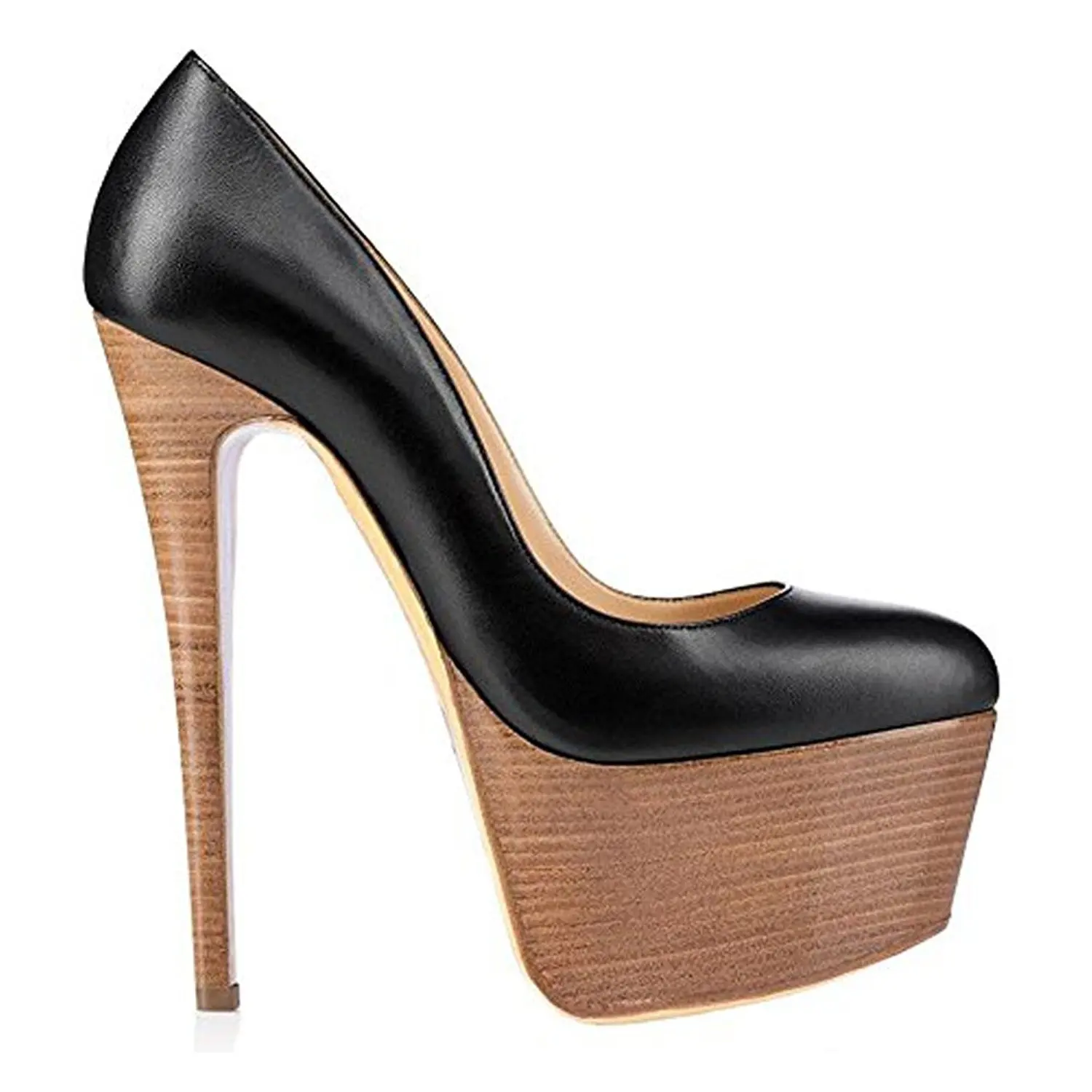 Large round head waterproof platform thin high heel thick soled wood grain women's single shoes
Large round head waterproof platform thin high heel thick soled wood grain women's single shoes