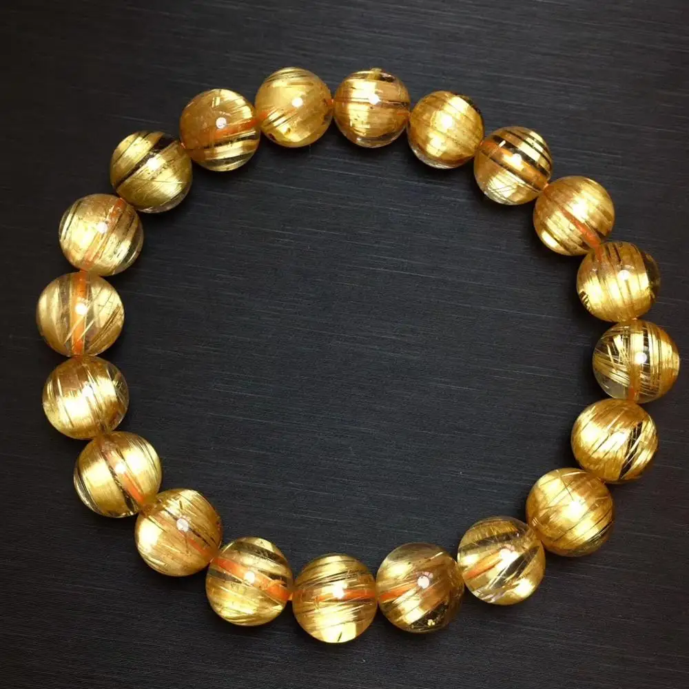 9mm Natural Gold Rutilated Bracelet For Women Men Brazil Wealth Gift Crystal Titanium Stretch Round Beads Jewelry Strands AAAAA
9mm Natural Gold Rutilated Bracelet For Women Men Brazil Wealth Gift Crystal Titanium Stretch Round Beads Jewelry Strands AAAAA