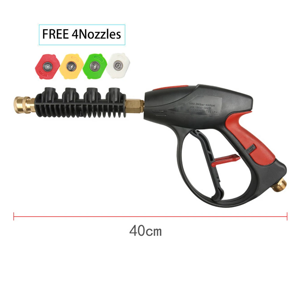 High Pressure Water Gun Metal Water Gun Car Washer Spray Car Garden Washing Tools with 4 Nozzles Water Gun Lance Wand Hose 1/4"
High Pressure Water Gun Metal Water Gun Car Washer Spray Car Garden Washing Tools with 4 Nozzles Water Gun Lance Wand Hose 1/4"