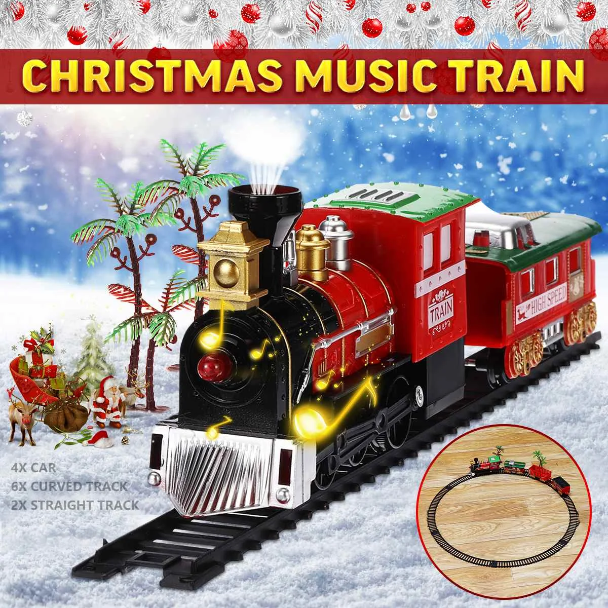 Children Small Train Track Toys Electric Light Music Railway Train Set Christmas Steam Train Toys DIY Stitching Train Model Gift
Children Small Train Track Toys Electric Light Music Railway Train Set Christmas Steam Train Toys DIY Stitching Train Model Gift