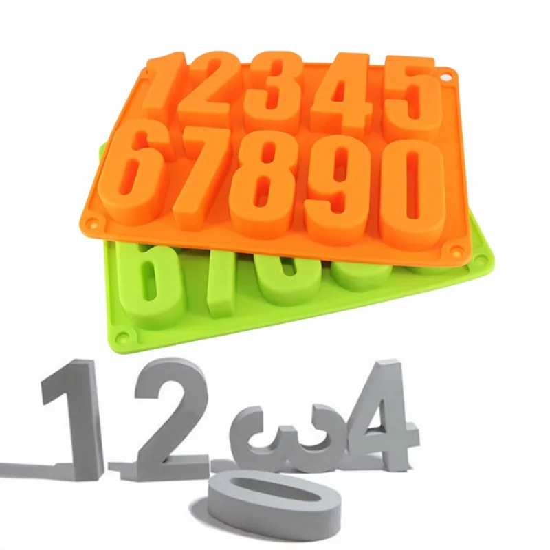 3D DIY Fondant Cake Molds 0-9 Numbers Shape Mold For Baking Silicone Chocolate Cupcake Pastry Molds Cake Decorating Tools
3D DIY Fondant Cake Molds 0-9 Numbers Shape Mold For Baking Silicone Chocolate Cupcake Pastry Molds Cake Decorating Tools