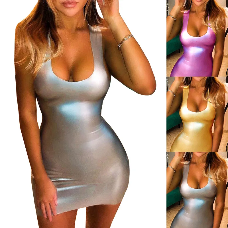 Erotic Club Mini Dress Women Hot Sexy Clubwear Pu Faux Leather Party Shiny Dresses Skinny Slim Solid Fashion Bodycon Dresses
Erotic Club Mini Dress Women Hot Sexy Clubwear Pu Faux Leather Party Shiny Dresses Skinny Slim Solid Fashion Bodycon Dresses