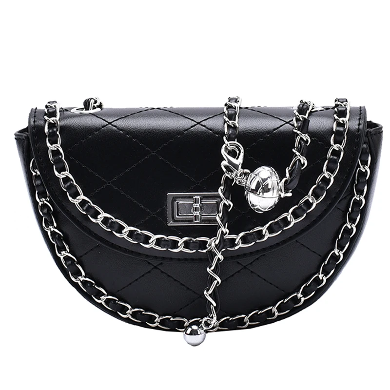 Lattice Small Saddle Bag 2020 Fashion New High Quality PU Leather Women's Designer Handbag Chain Shoulder Messenger Bag Purses
Lattice Small Saddle Bag 2020 Fashion New High Quality PU Leather Women's Designer Handbag Chain Shoulder Messenger Bag Purses