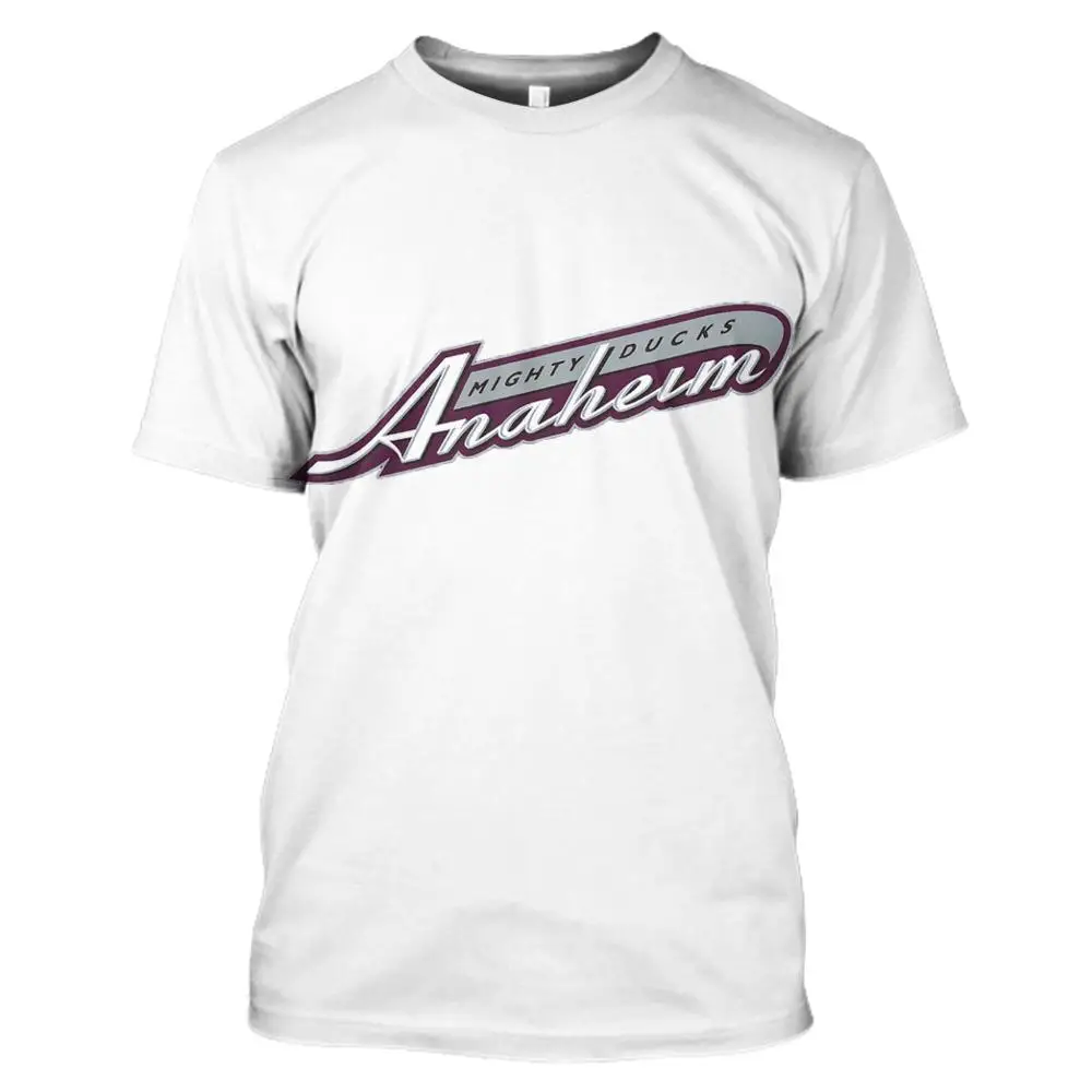Новое поступление футболка Anaheim Duck Повседневная Уличная с коротким рукавом Camisetas