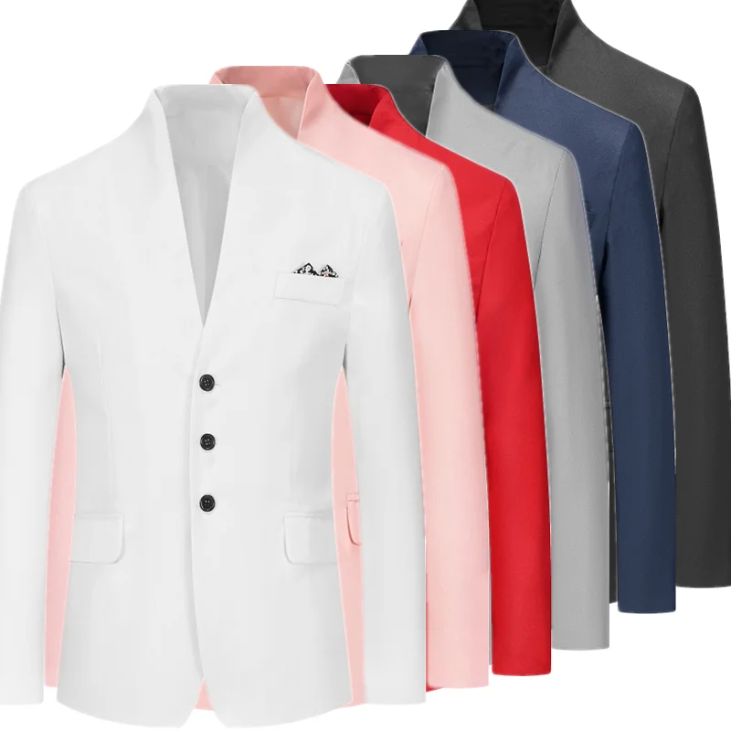 Stand collar men suit jacket autumn new jacket and coat fashion casual Blazer,red Blue black white black mens suits blazers XXXL
Stand collar men suit jacket autumn new jacket and coat fashion casual Blazer,red Blue black white black mens suits blazers XXXL