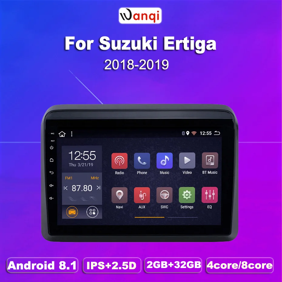 2G ram 32G rom 9 дюймов Android 8 1 gps навигационная система для 2018 2019 Suzuki ertiga с Bluetooth USB