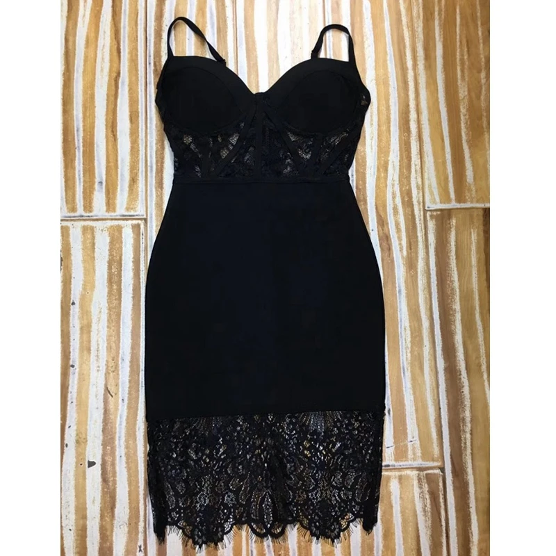 Fashion Woman Sexy Spaghetti Strap Sleeveless Bandage Dress Black Lace Special Occasion Mini Party Club Dress Vestidos Wholesale
Fashion Woman Sexy Spaghetti Strap Sleeveless Bandage Dress Black Lace Special Occasion Mini Party Club Dress Vestidos Wholesale