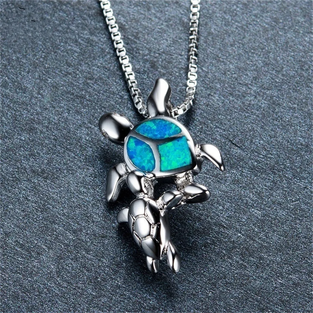 New Opal Necklace European and American Animal Turtle All-match Pendant Lady Necklace Necklaces for Women 
New Opal Necklace European and American Animal Turtle All-match Pendant Lady Necklace Necklaces for Women