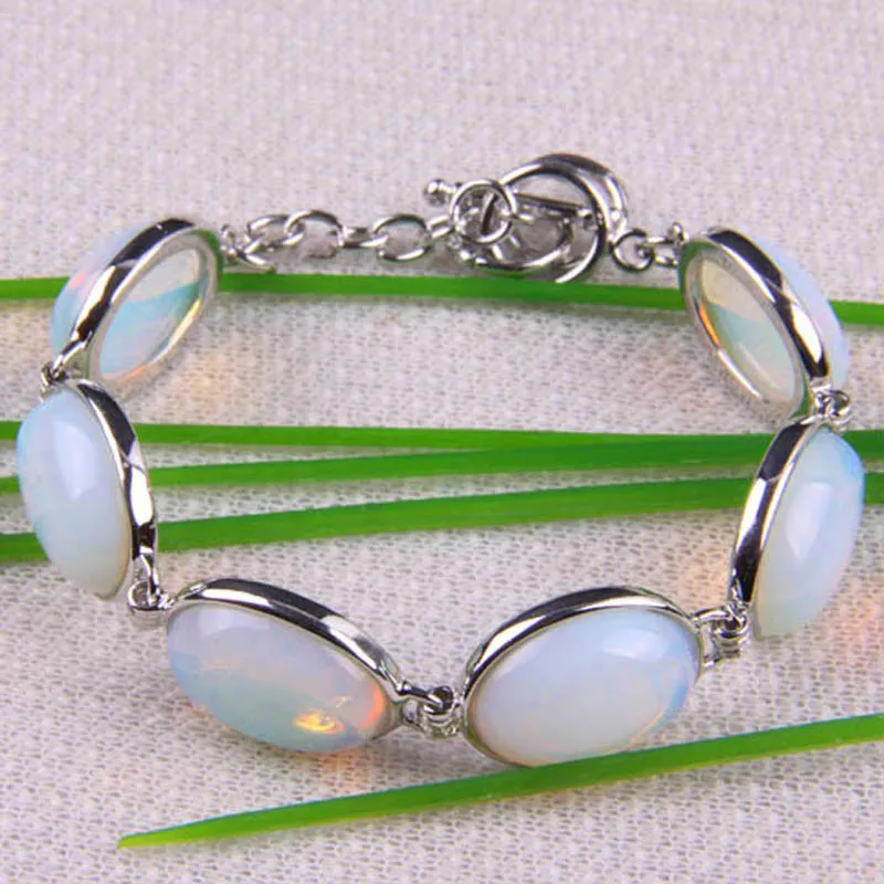Браслет с белым опалом из натурального камня, ювелирные изделия для женщин, овальный кабошон, бусины, браслет-цепочка H897
Браслет с белым опалом из натурального камня, ювелирные изделия для женщин, овальный кабошон, бусины, браслет-цепочка H897
