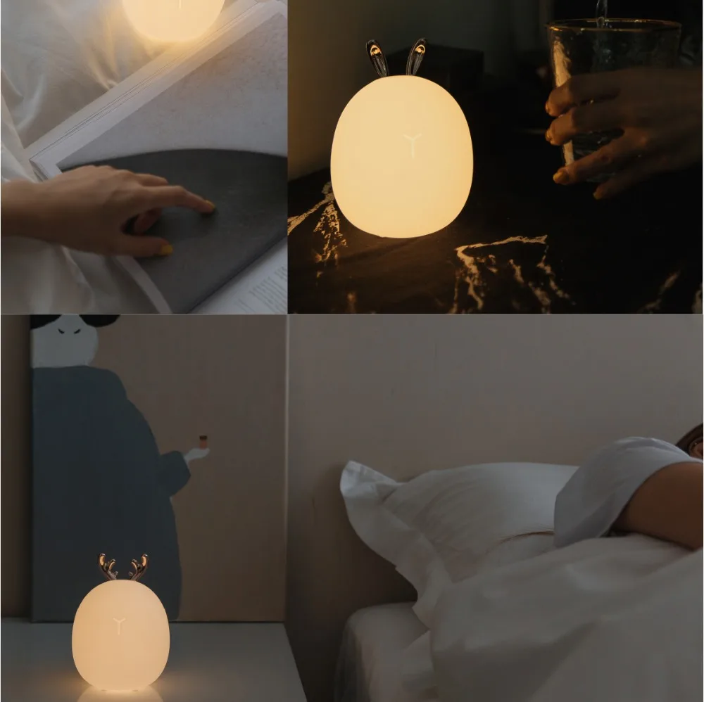 LED Elch Kaninchen Deer schreibtisch Nachtlicht USB Aufladbare Cartoon Tier Dimmbare Silikon Lampe fr baby Kinder Nacht schlaf
LED Elch Kaninchen Deer schreibtisch Nachtlicht USB Aufladbare Cartoon Tier Dimmbare Silikon Lampe fr baby Kinder Nacht schlaf