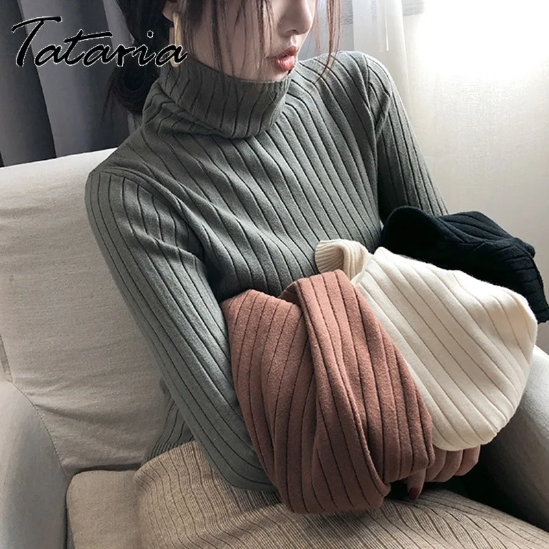Basic Strip Women's Turtleneck Korean Fashion Sweaters Black Slim Autumn Winter Pullover Women Brown Jumpers Ladies Knitted Top
Basic Strip Women's Turtleneck Korean Fashion Sweaters Black Slim Autumn Winter Pullover Women Brown Jumpers Ladies Knitted Top