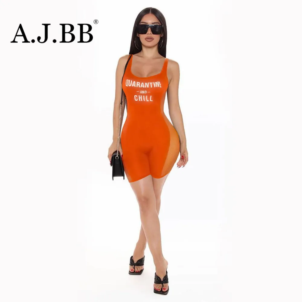 New fashion letter printed bodysuit summer casual U-neck sleeveless women's suspender vest shorts
New fashion letter printed bodysuit summer casual U-neck sleeveless women's suspender vest shorts