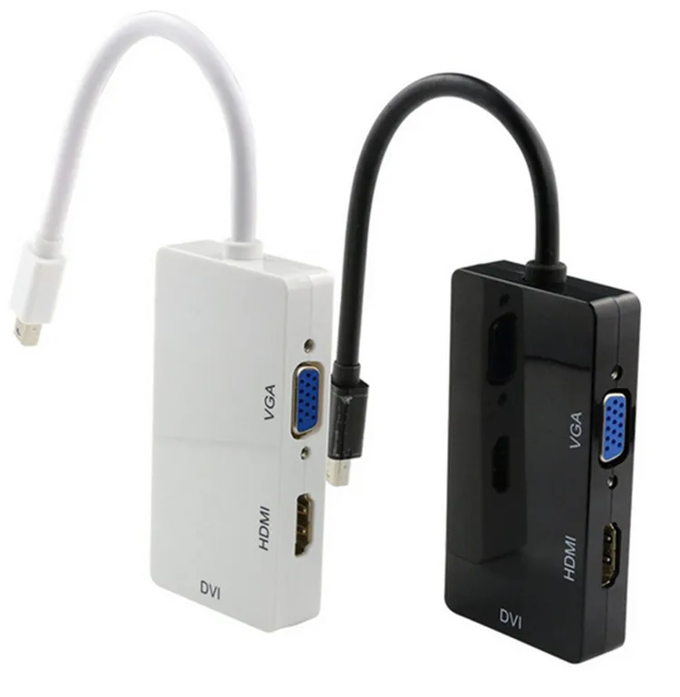 Кабель адаптера Mini Displayport DP Thunderbolt-DVI VGA HDMI-совместимый конвертер для монитора Macbook
