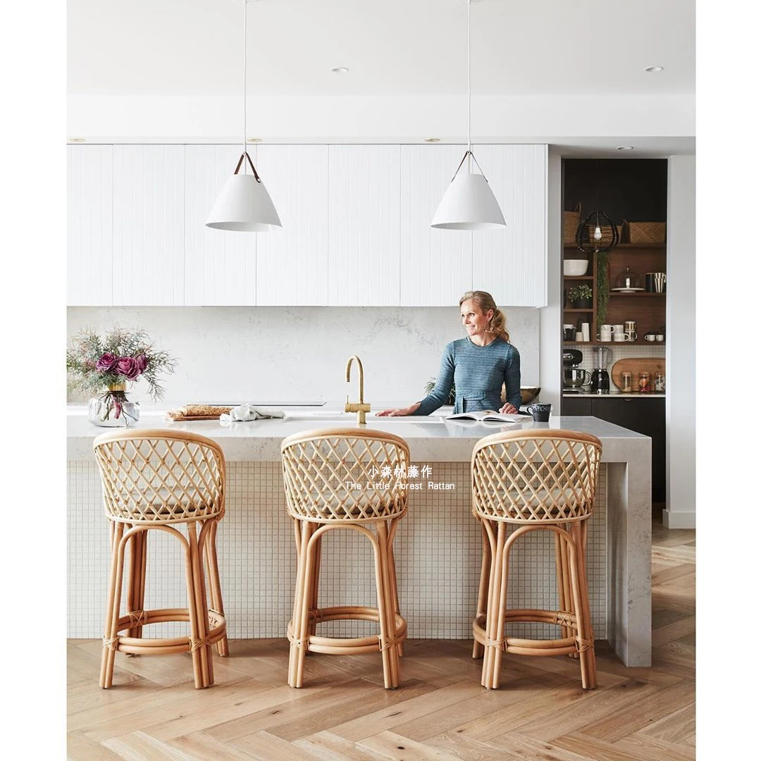 Rattan Vintage Bar Stool Ins Nordic Creative Backrest Bar Chair Bar Stool Bar Chair High Chair 
Rattan Vintage Bar Stool Ins Nordic Creative Backrest Bar Chair Bar Stool Bar Chair High Chair