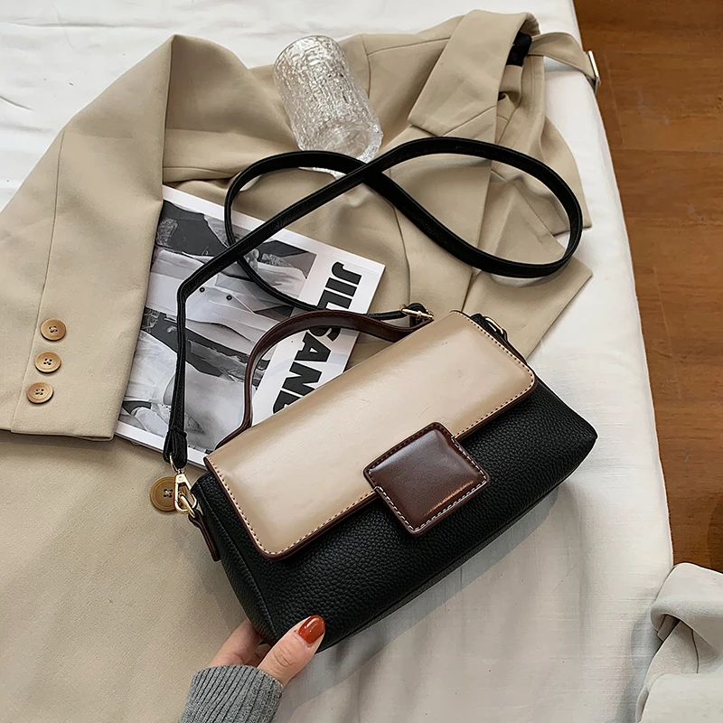 Contrast color Square Tote bag 2021 Fashion New High quality PU Leather Women's Designer Handbag Small Shoulder Messenger Bag
Contrast color Square Tote bag 2021 Fashion New High quality PU Leather Women's Designer Handbag Small Shoulder Messenger Bag