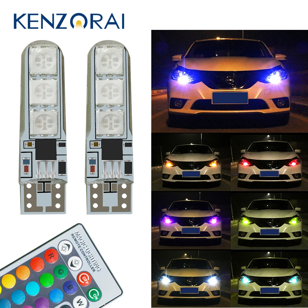 2pcs W5W T10 RGB Clearance light New Universal Car RGB COB 6SMD Car Light Bulbs With Remote Controller car accessories Colorful
2pcs W5W T10 RGB Clearance light New Universal Car RGB COB 6SMD Car Light Bulbs With Remote Controller car accessories Colorful