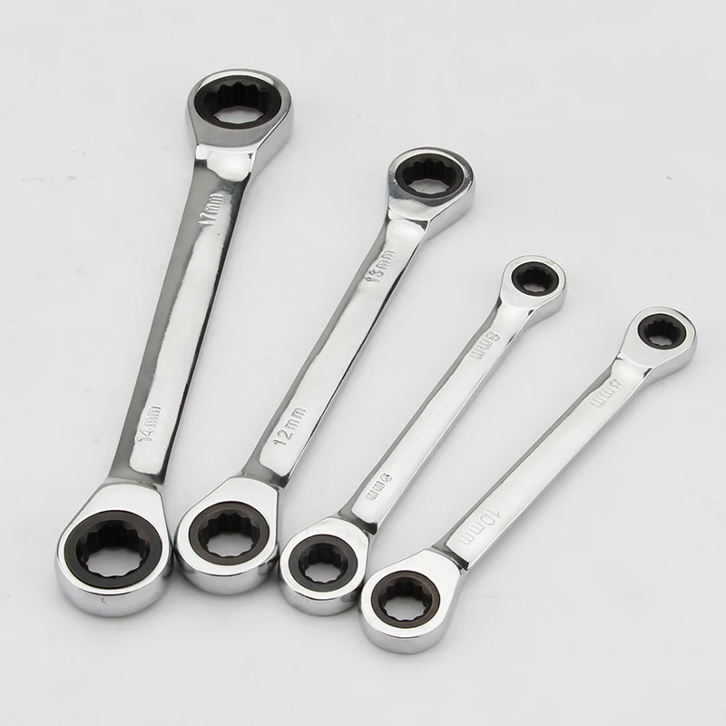 Double-headed Ratchet Wrench Reversible 8-9-10-12-13-14-15-16-17-18-19mm Ratchet Combination Wrench Set Dual Purpose Socket
Double-headed Ratchet Wrench Reversible 8-9-10-12-13-14-15-16-17-18-19mm Ratchet Combination Wrench Set Dual Purpose Socket