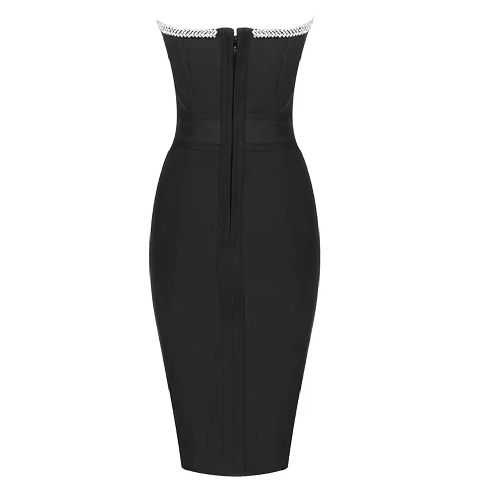 High Quality Black Shoulderless Rhinestone Belt Shiny Lining Rayon Bandage Dress Bodycon Ladies Fashion Celebrity Party Dress
High Quality Black Shoulderless Rhinestone Belt Shiny Lining Rayon Bandage Dress Bodycon Ladies Fashion Celebrity Party Dress