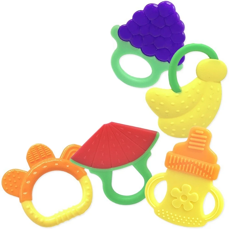 Silicone Baby Teething Toys 5 Pack - BPA Natural Organic Freezer Safe Teether Sensory Toy for 3 to 12 Months Babies, Infant, Tod
Silicone Baby Teething Toys 5 Pack - BPA Natural Organic Freezer Safe Teether Sensory Toy for 3 to 12 Months Babies, Infant, Tod