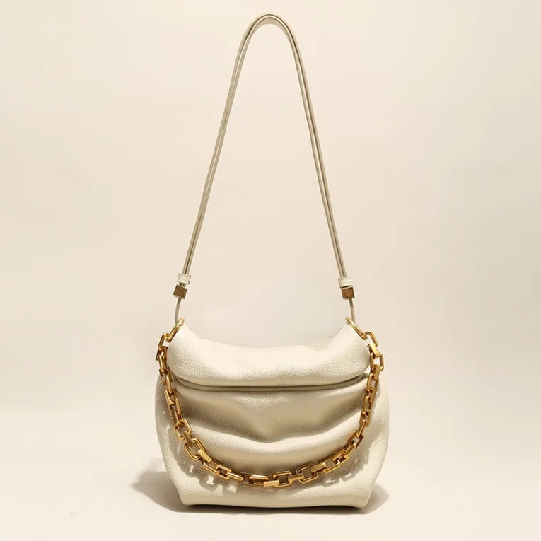 Design Bag 2021 New Trendy Chain Fold Dumpling Bag Leather Shoulder Messenger Bag
Design Bag 2021 New Trendy Chain Fold Dumpling Bag Leather Shoulder Messenger Bag