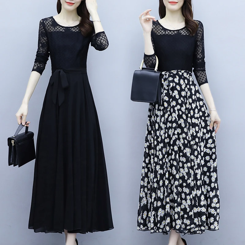 Oteele Women Dress Autumn New Fashion Elegant Hollow Out Long Sleeve O-Neck Lace Dress Office Lady Slim Solid Large Size Dresses
Oteele Women Dress Autumn New Fashion Elegant Hollow Out Long Sleeve O-Neck Lace Dress Office Lady Slim Solid Large Size Dresses