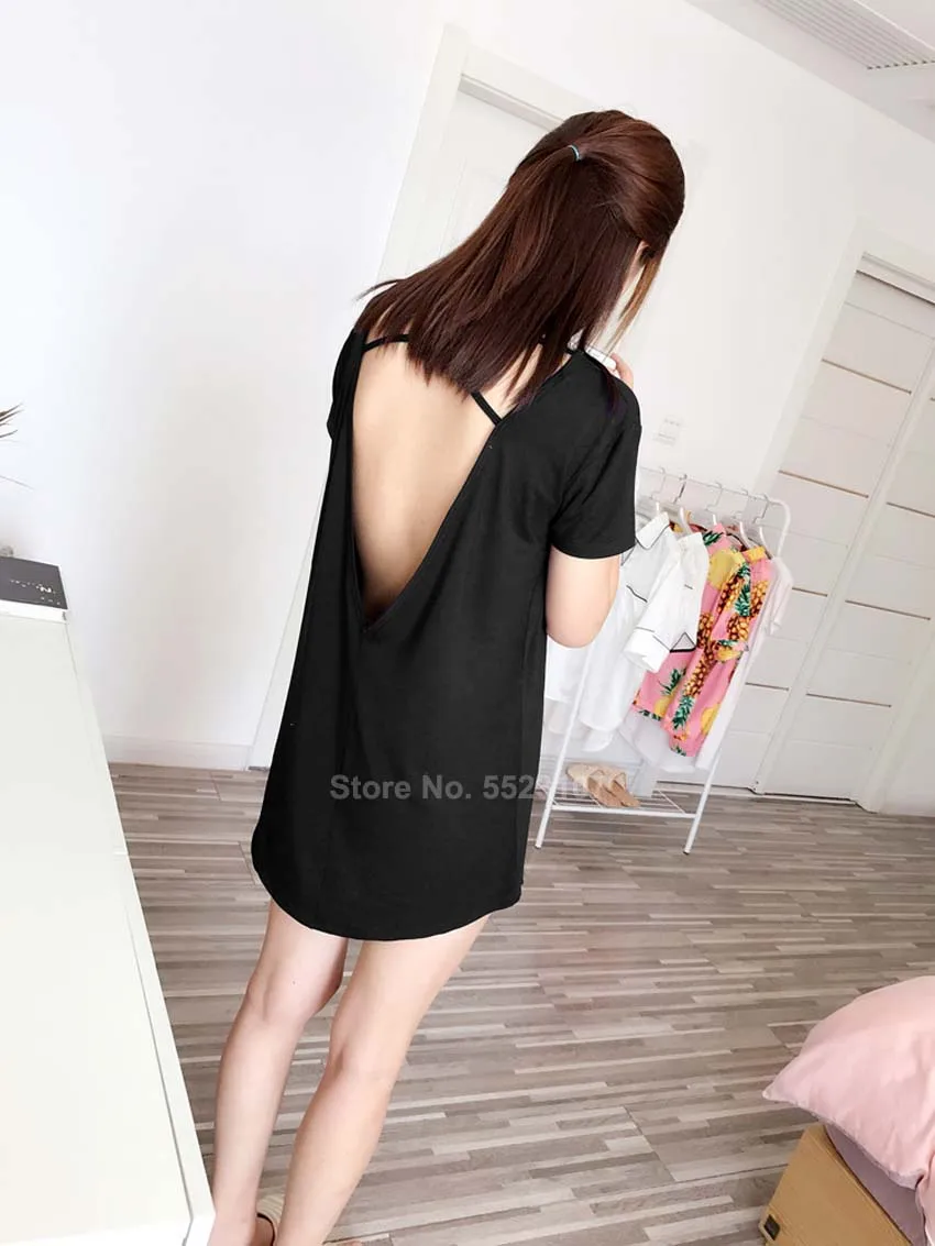 Sexy Backless Women Nightgown Round Neck Modal Cotton Soft Elastic Sleepwear Bathrobe Home Lounge Summer Loose Style Nightdress
Sexy Backless Women Nightgown Round Neck Modal Cotton Soft Elastic Sleepwear Bathrobe Home Lounge Summer Loose Style Nightdress
