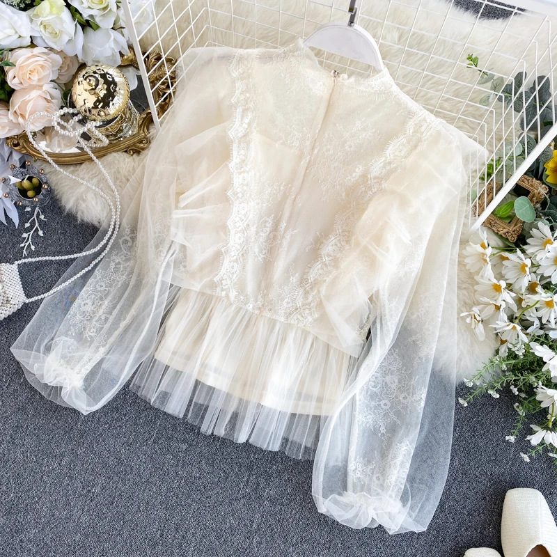 Модные кружевные топы с длинными рукавами, элегантная женская кружевная Повседневная Блузка с вышивкой, новинка 2020, Корейская женская руба...
Модные кружевные топы с длинными рукавами, элегантная женская кружевная Повседневная Блузка с вышивкой, новинка 2020, Корейская женская руба...