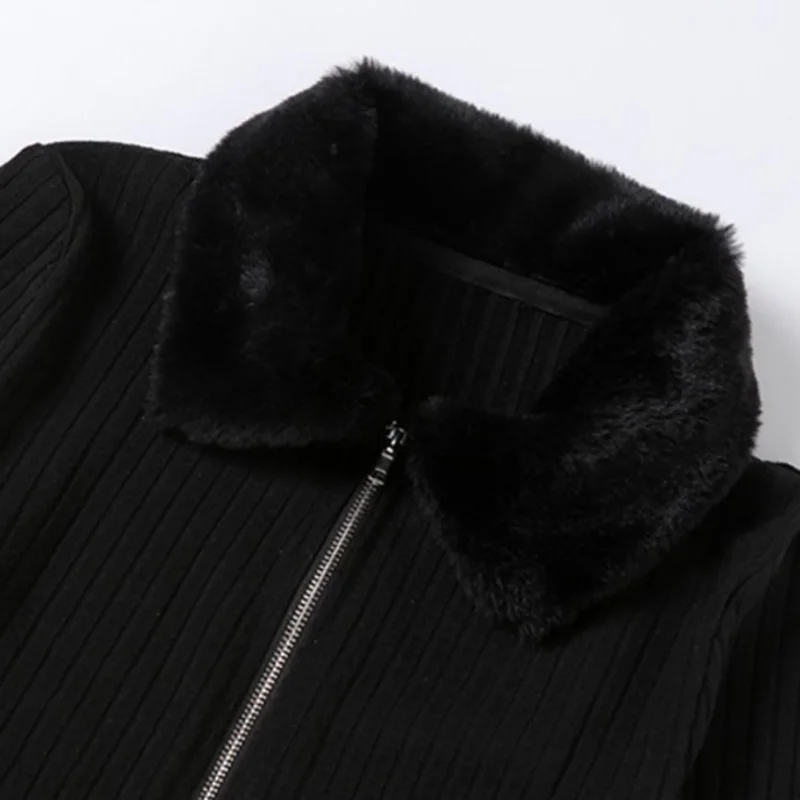 CHSDCSI Warm Winter Zippers Sweaters Fur Knitted Jacket Solid Coat Cardigan Outwear Casual Turn Down Collar Short Sexy Tops
CHSDCSI Warm Winter Zippers Sweaters Fur Knitted Jacket Solid Coat Cardigan Outwear Casual Turn Down Collar Short Sexy Tops