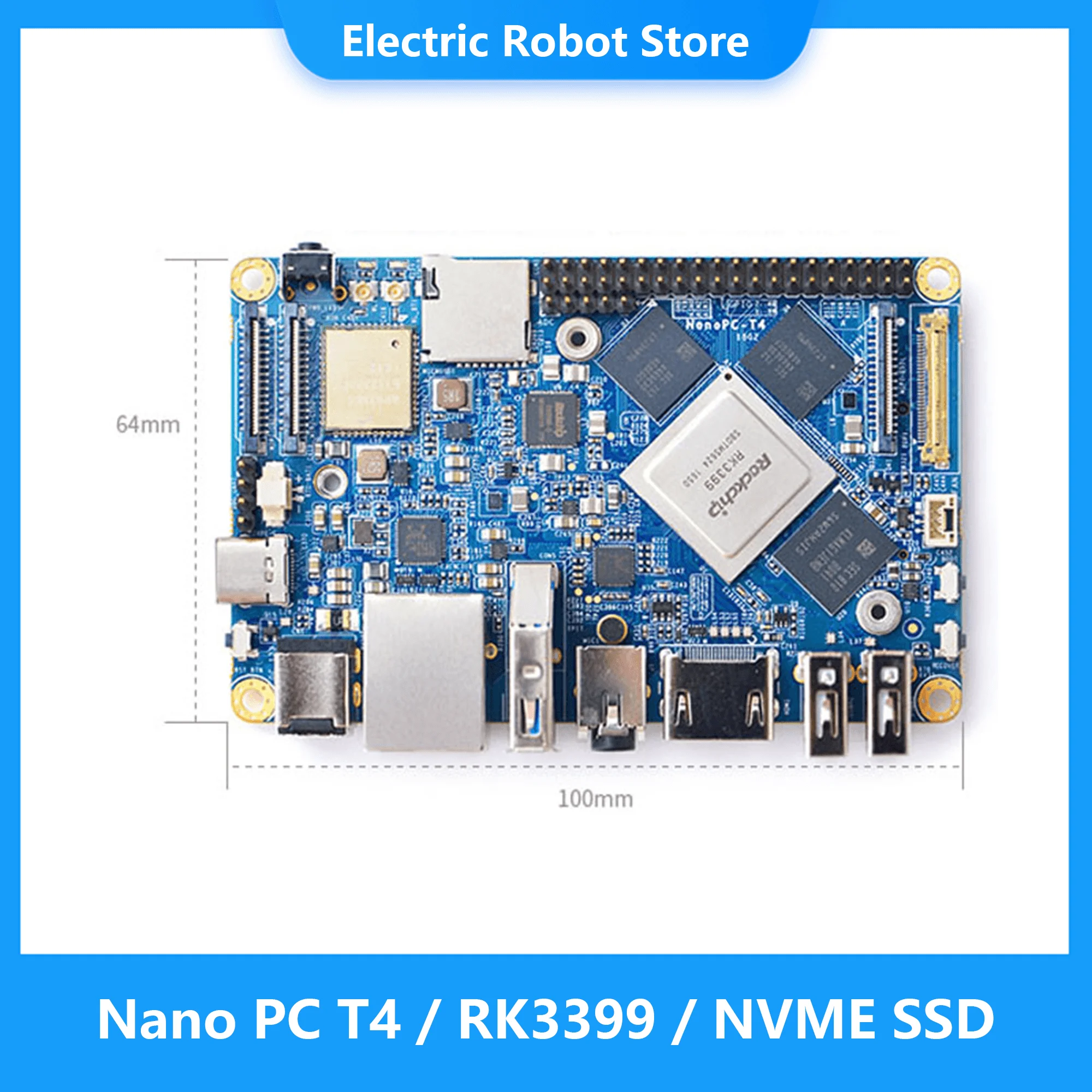 NanoPC T4 Development Board Open Source RK3399 DDR3 4GB Gbps Ethernet Support Android 7 8 10 Ubuntu, AI learning Board
NanoPC T4 Development Board Open Source RK3399 DDR3 4GB Gbps Ethernet Support Android 7 8 10 Ubuntu, AI learning Board