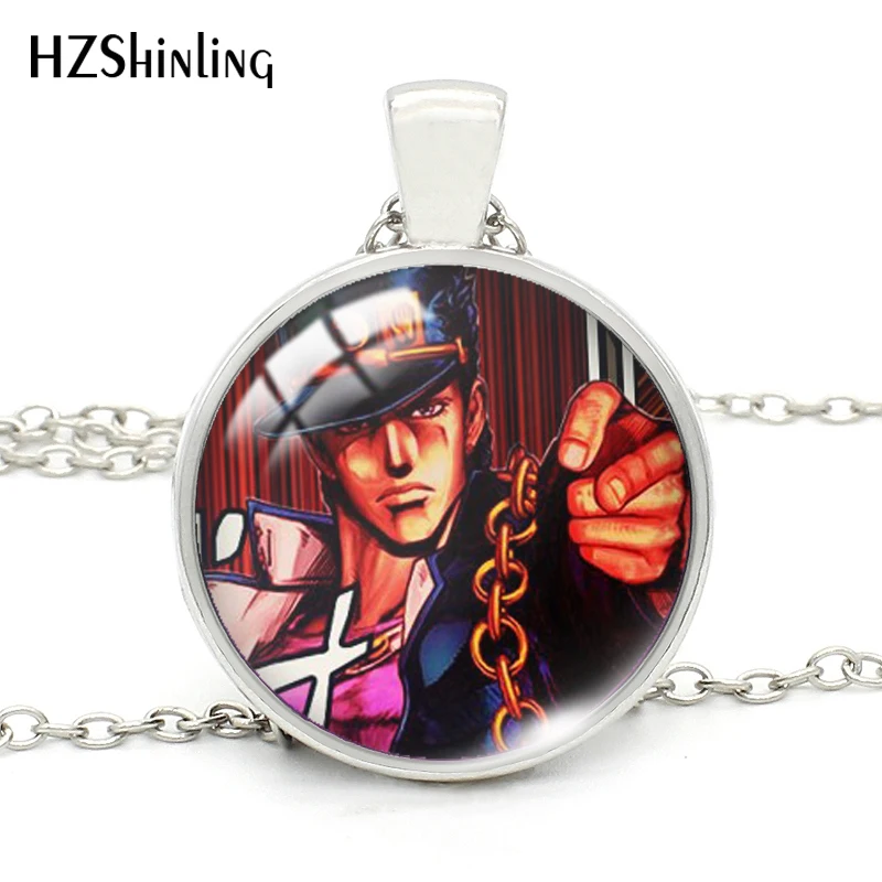 Jojo Adventure Cartoon Anime Pattern Round Glass Cabochon Pendants Necklace Fashion Jewelry men women 
Jojo Adventure Cartoon Anime Pattern Round Glass Cabochon Pendants Necklace Fashion Jewelry men women