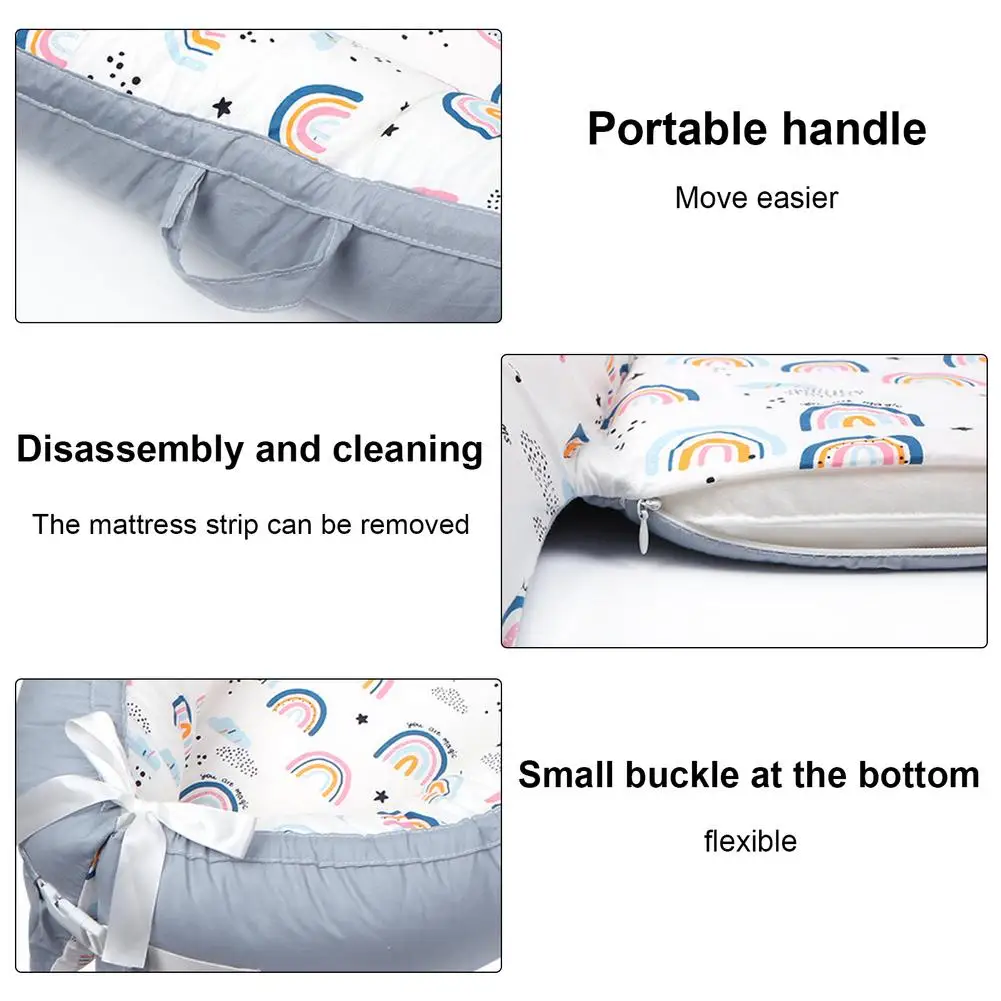 90*50cm Soft Baby Crib Pillow Bed Foldable Bedding Crib Travel Cotton Cradle Bionic Bed Mattress Baby Crib Travel Bed
90*50cm Soft Baby Crib Pillow Bed Foldable Bedding Crib Travel Cotton Cradle Bionic Bed Mattress Baby Crib Travel Bed
