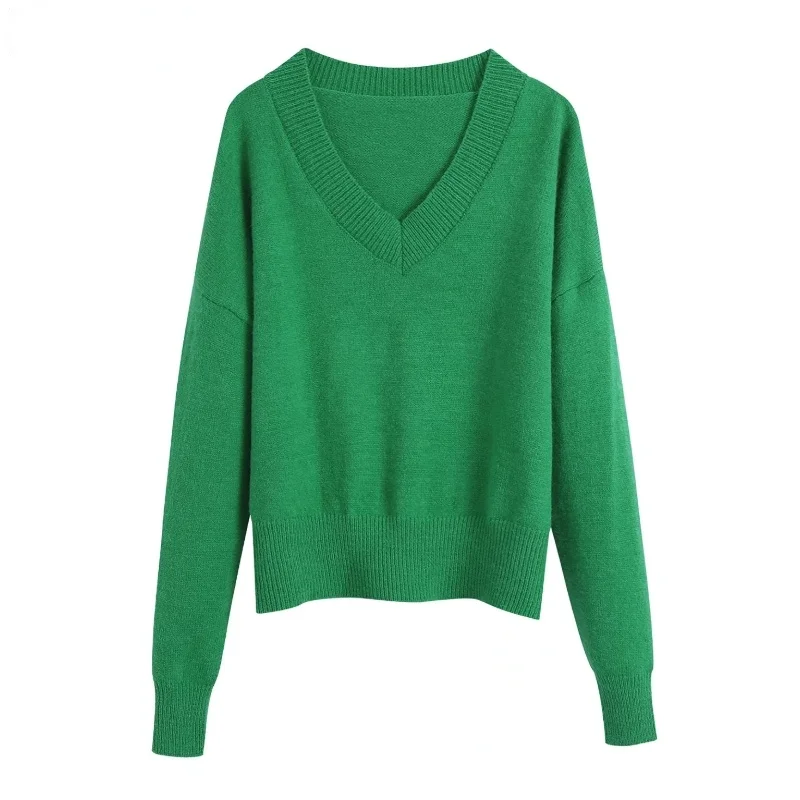 New Autumn Winter Women Fashion Solid Color Loose V-neck Pullover Retro Long Sleeve Female Soft Sweater Pullover Woman Tops
New Autumn Winter Women Fashion Solid Color Loose V-neck Pullover Retro Long Sleeve Female Soft Sweater Pullover Woman Tops