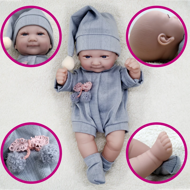 Adorable 11Inch Reborn Doll Bebe Soft Silicone Fashion DIY Kit Santa Claus Outfit Grey Eyes Toddler Girls For New Born Baby
Adorable 11Inch Reborn Doll Bebe Soft Silicone Fashion DIY Kit Santa Claus Outfit Grey Eyes Toddler Girls For New Born Baby