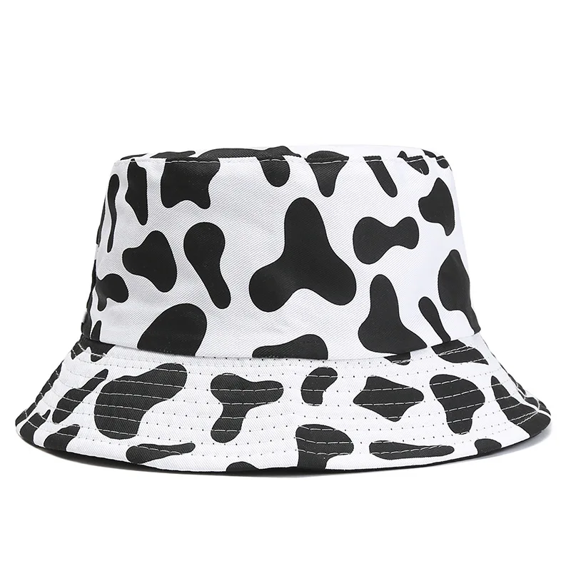 Men Women Four Seasons Beach Caps Sun Protect Fisherman Hat Reversible Cow Printing Double-Sided Leisure Basin Hats
Men Women Four Seasons Beach Caps Sun Protect Fisherman Hat Reversible Cow Printing Double-Sided Leisure Basin Hats