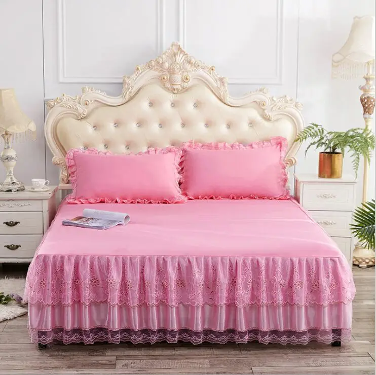 Кружевная юбка-кровать искусственное постельное белье для девушек чехол кровати