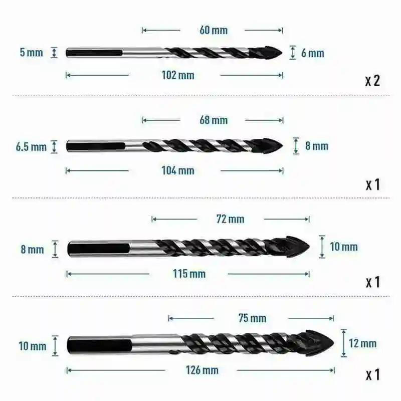 Multifunctional Ceramic Wall Drill Bit, Glass Tile Alloy Drill Bit, Wall Hole Drilling Electric Drill Hole Opener
Multifunctional Ceramic Wall Drill Bit, Glass Tile Alloy Drill Bit, Wall Hole Drilling Electric Drill Hole Opener