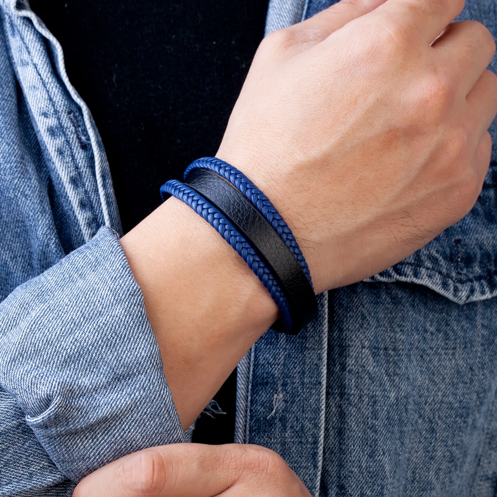Trendy Weave Genuine Leather Men Bracelet Black Gold Color Magnetic Clasp Multi Layer Braid Rope Chain Classic Men's Jewelry
Trendy Weave Genuine Leather Men Bracelet Black Gold Color Magnetic Clasp Multi Layer Braid Rope Chain Classic Men's Jewelry