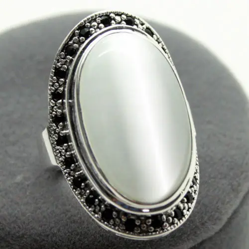 unsex 17X30mm Clear Opal Oval 925 Sterling Silver Marcasite Ring Size 8/9/10 valentise's gift
unsex 17X30mm Clear Opal Oval 925 Sterling Silver Marcasite Ring Size 8/9/10 valentise's gift