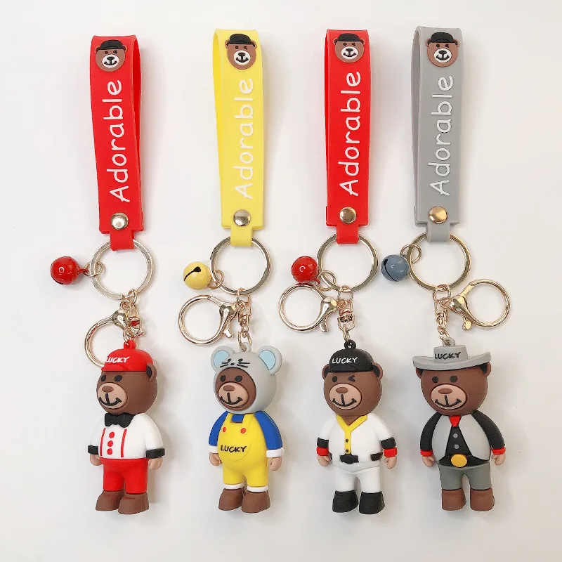 Creative Cartoon Cross-Dressing Bear Doll Keychain Couple Backpack Keyring Small Pendant Car Metal Key Chain Buckle Gift
Creative Cartoon Cross-Dressing Bear Doll Keychain Couple Backpack Keyring Small Pendant Car Metal Key Chain Buckle Gift