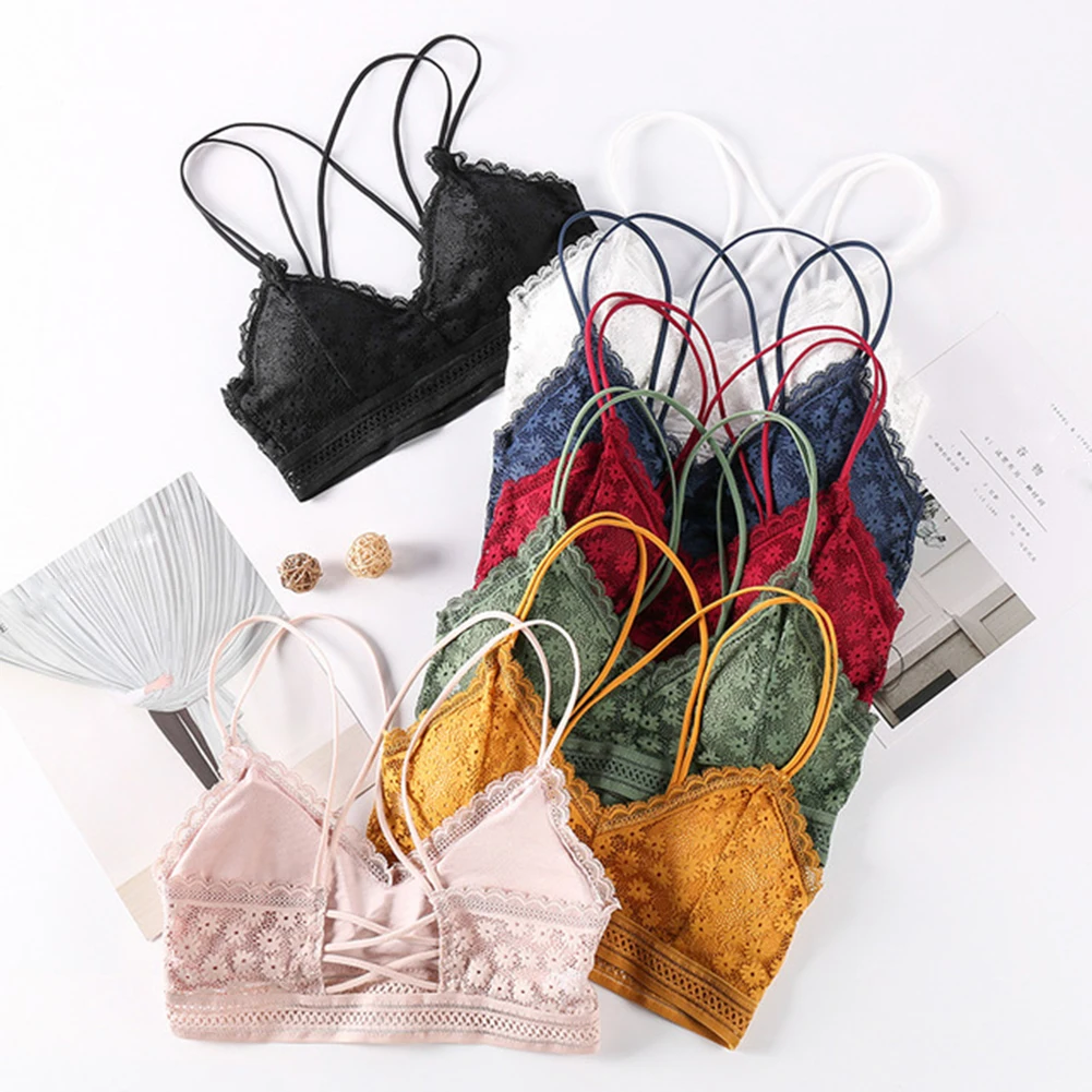 Floral Lace Bras Women Sexy Beauty Back Deep V Bralette Female Gathering Brassiere Wire Free Thin Underwear Push Up Bra
Floral Lace Bras Women Sexy Beauty Back Deep V Bralette Female Gathering Brassiere Wire Free Thin Underwear Push Up Bra
