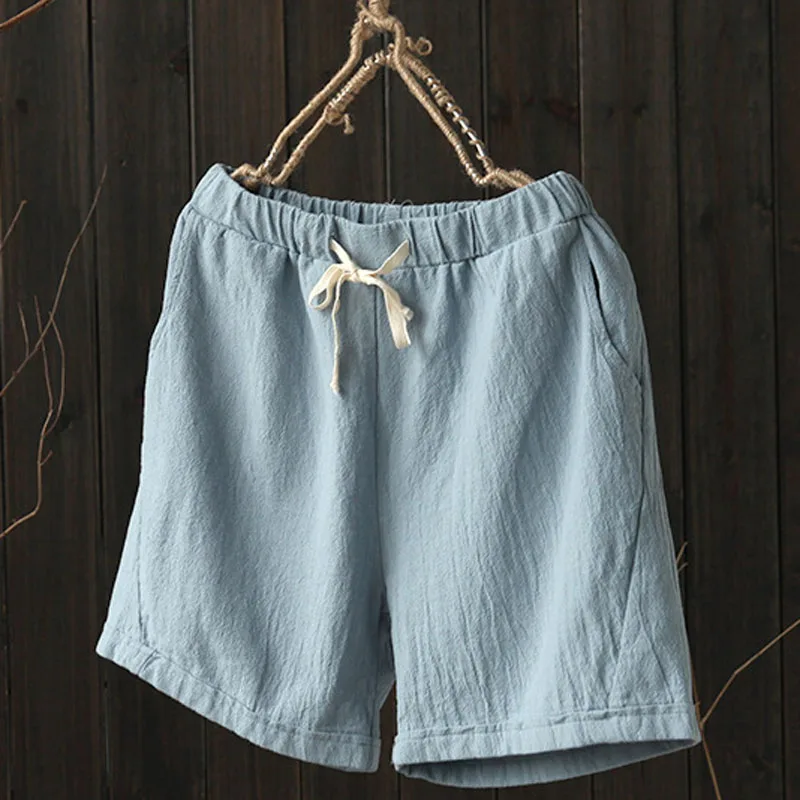 2021 Summer Women New Linen Cotton Shorts Lady Plus Size High Waist Casual Summer Short Pants Loose Solid Color Pocket Short
2021 Summer Women New Linen Cotton Shorts Lady Plus Size High Waist Casual Summer Short Pants Loose Solid Color Pocket Short