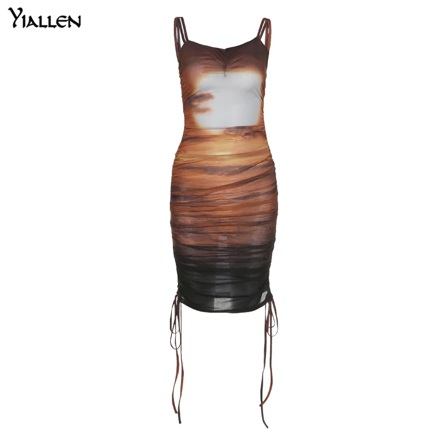 Yiallen Fashion Print Y2K Dress New Summer Women Strap Stretch Slim Drawstring Midi Dress Female Streetwear Basic Wild Hot
Yiallen Fashion Print Y2K Dress New Summer Women Strap Stretch Slim Drawstring Midi Dress Female Streetwear Basic Wild Hot